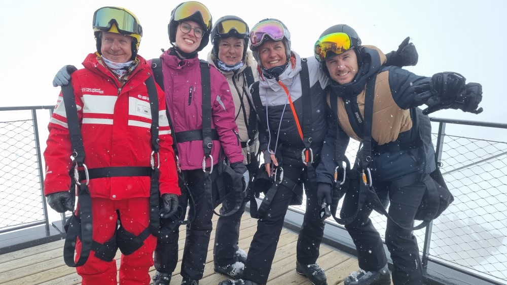 Zipline La Tyrolienne de l’Aiguille Rouge.